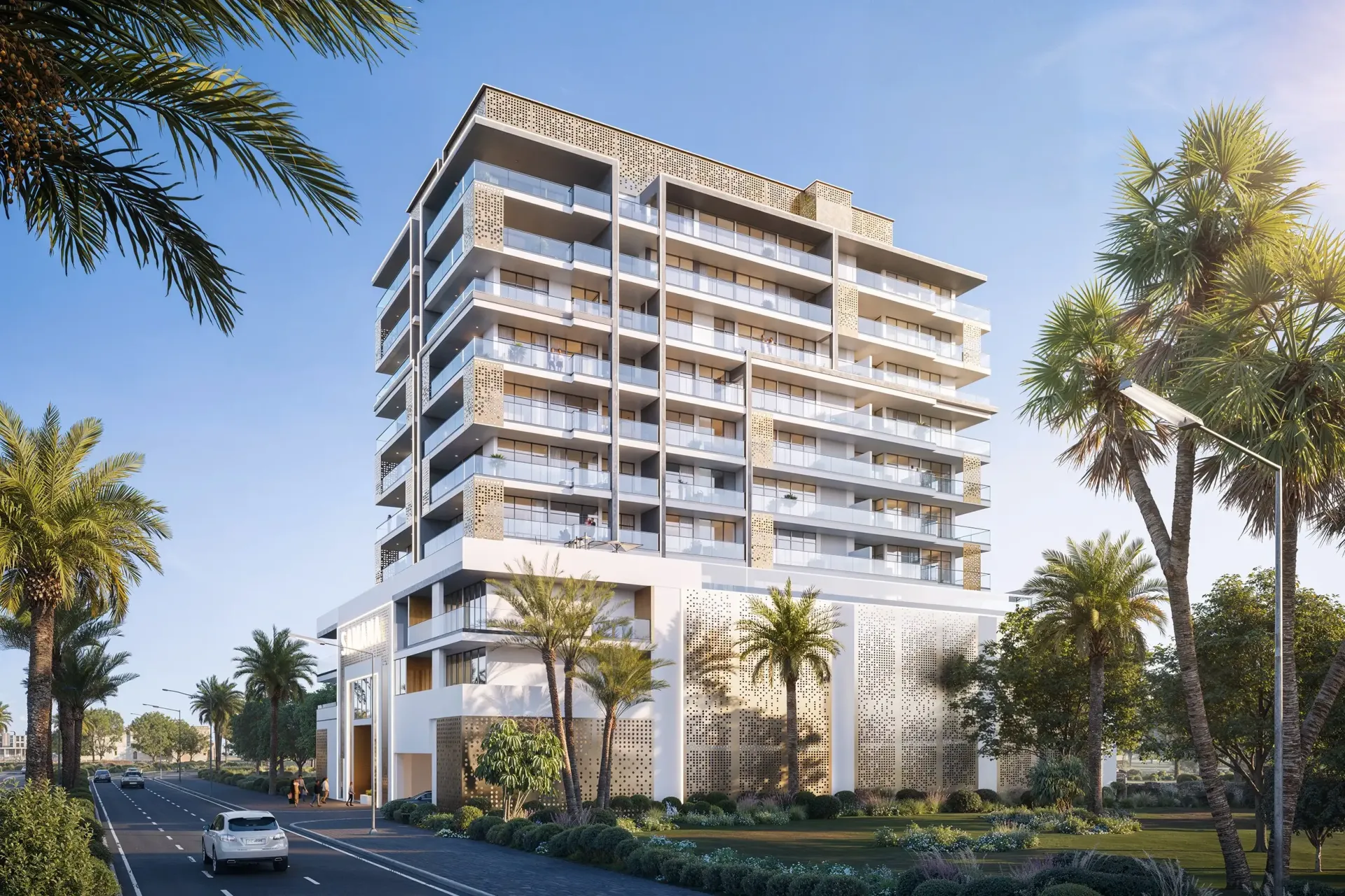 „Samana Ocean Crest“ – pastatas su stikliniais baseinais balkonuose iš paukščio skrydžio