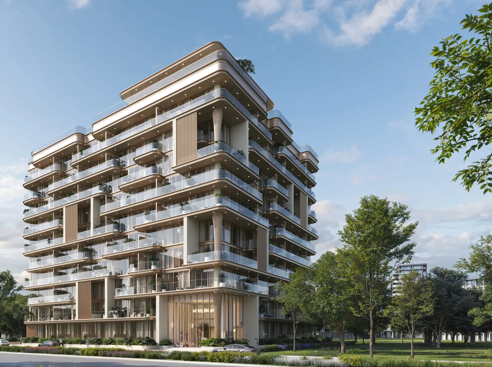 113 Residences – daugiaaukštis pastatas su terasomis ir želdiniais