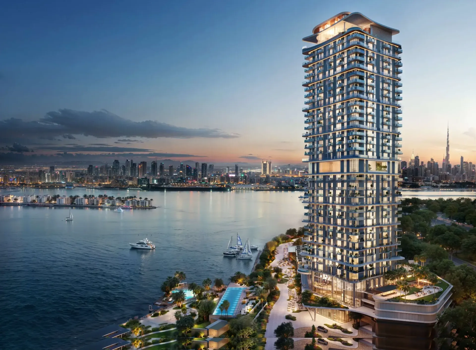 Sensia by BEYOND – gyvenamasis bokštas prie jūros Dubai Maritime City