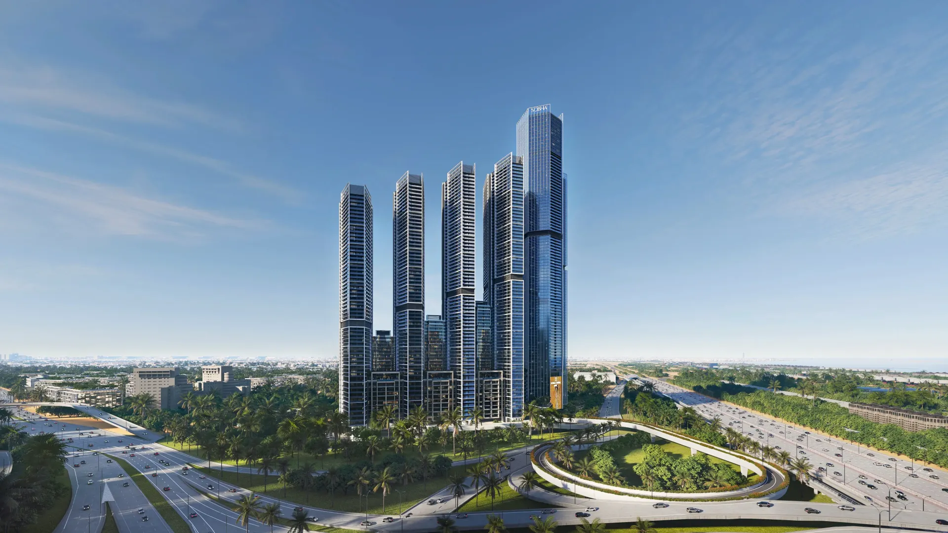 The Serene at Sobha Central – aukšti gyvenamieji bokštai šalia Dubai Marina